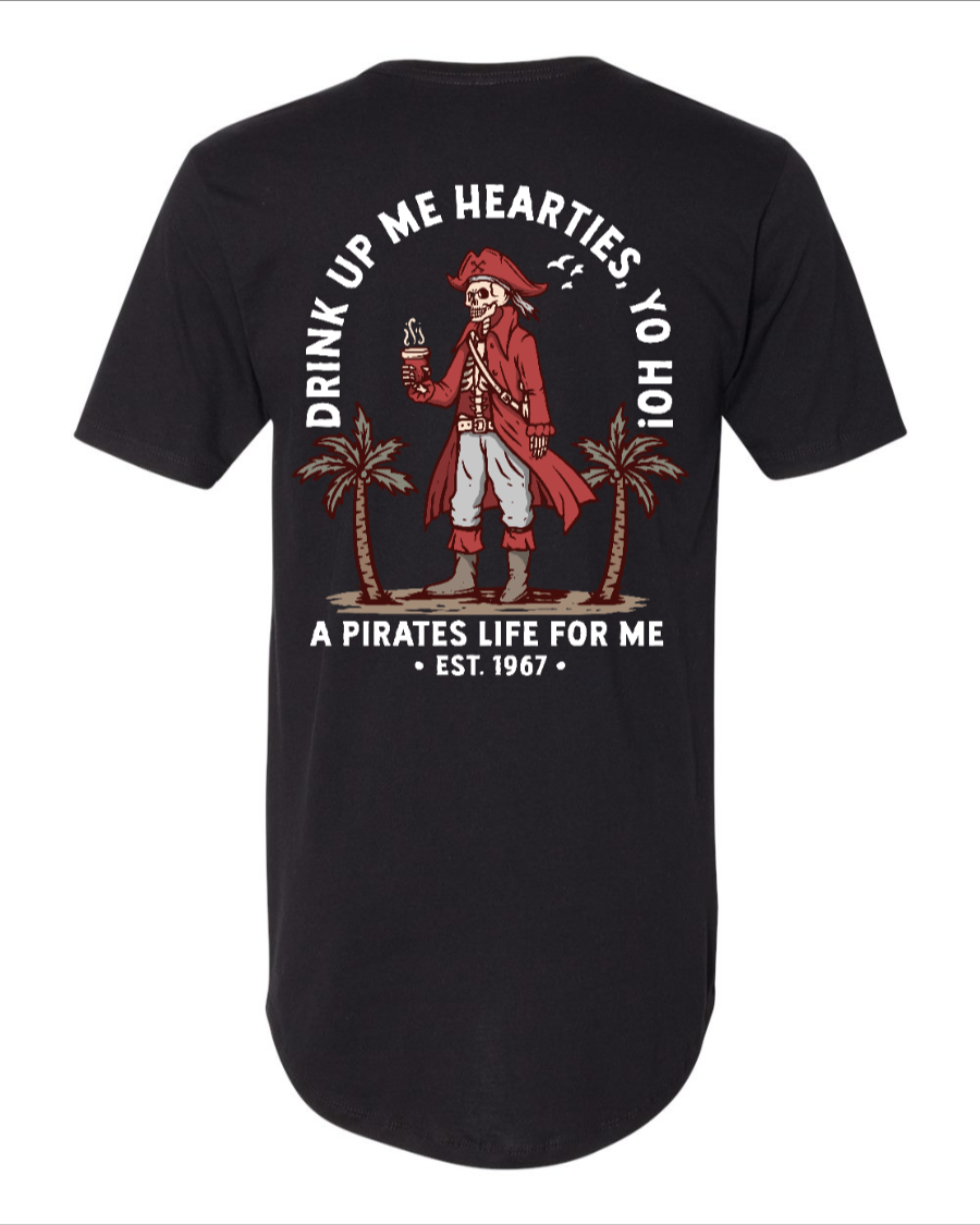 A Pirates Coffee Life for Me - Long Body T-Shirt