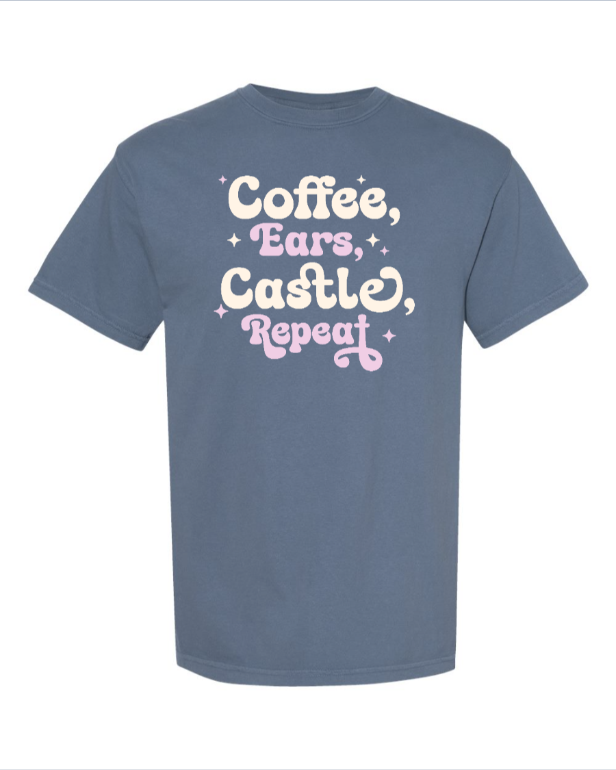 Coffee, Ears, Castle Repeat - 100% Cotton