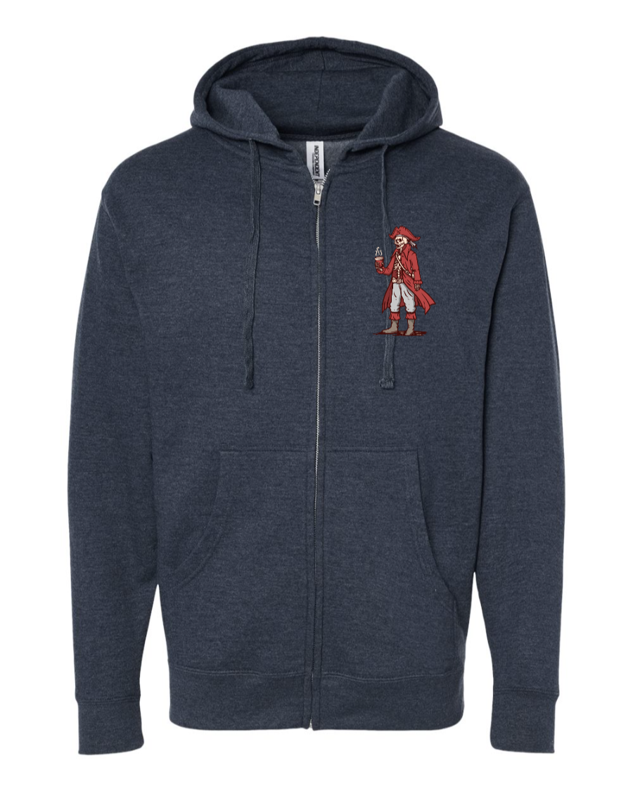 A Pirates Coffee Life Mid-weight Full-Zip Hoodie