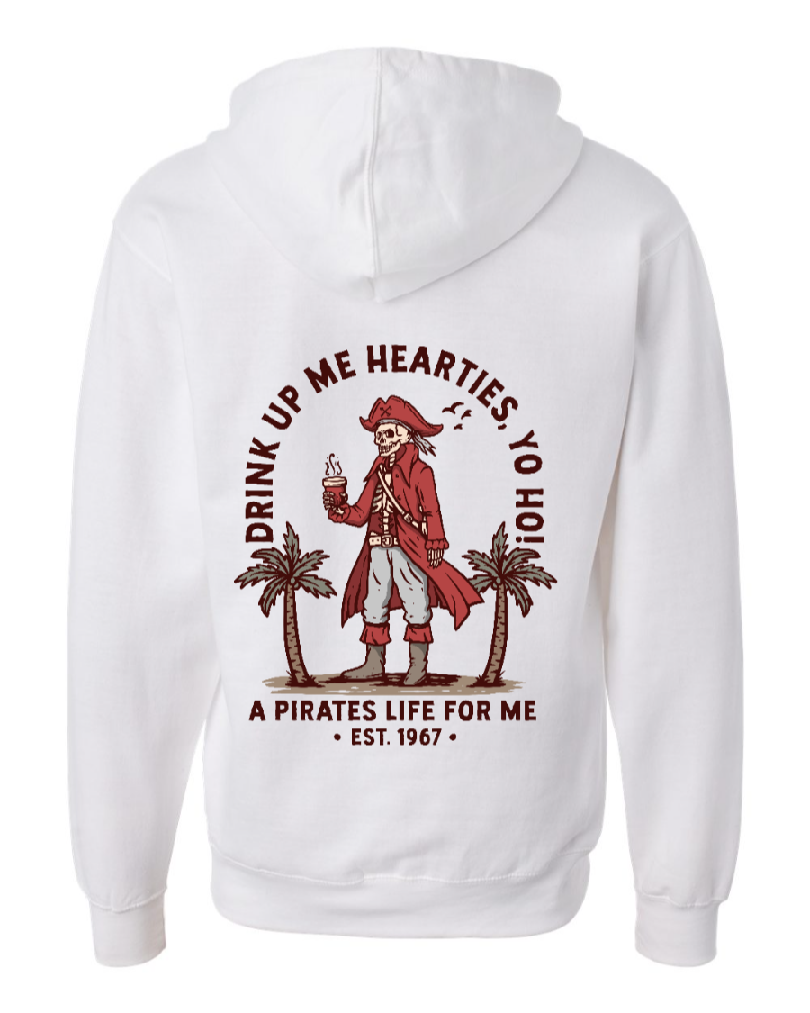 A Pirates Coffee Life Mid-weight Full-Zip Hoodie