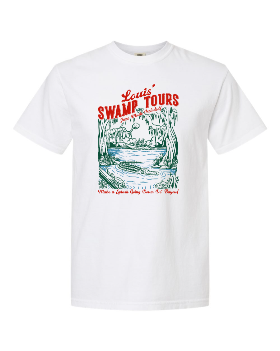 Louis' Swamp Tours Comfort Colors T-shirt - 100% Cotton