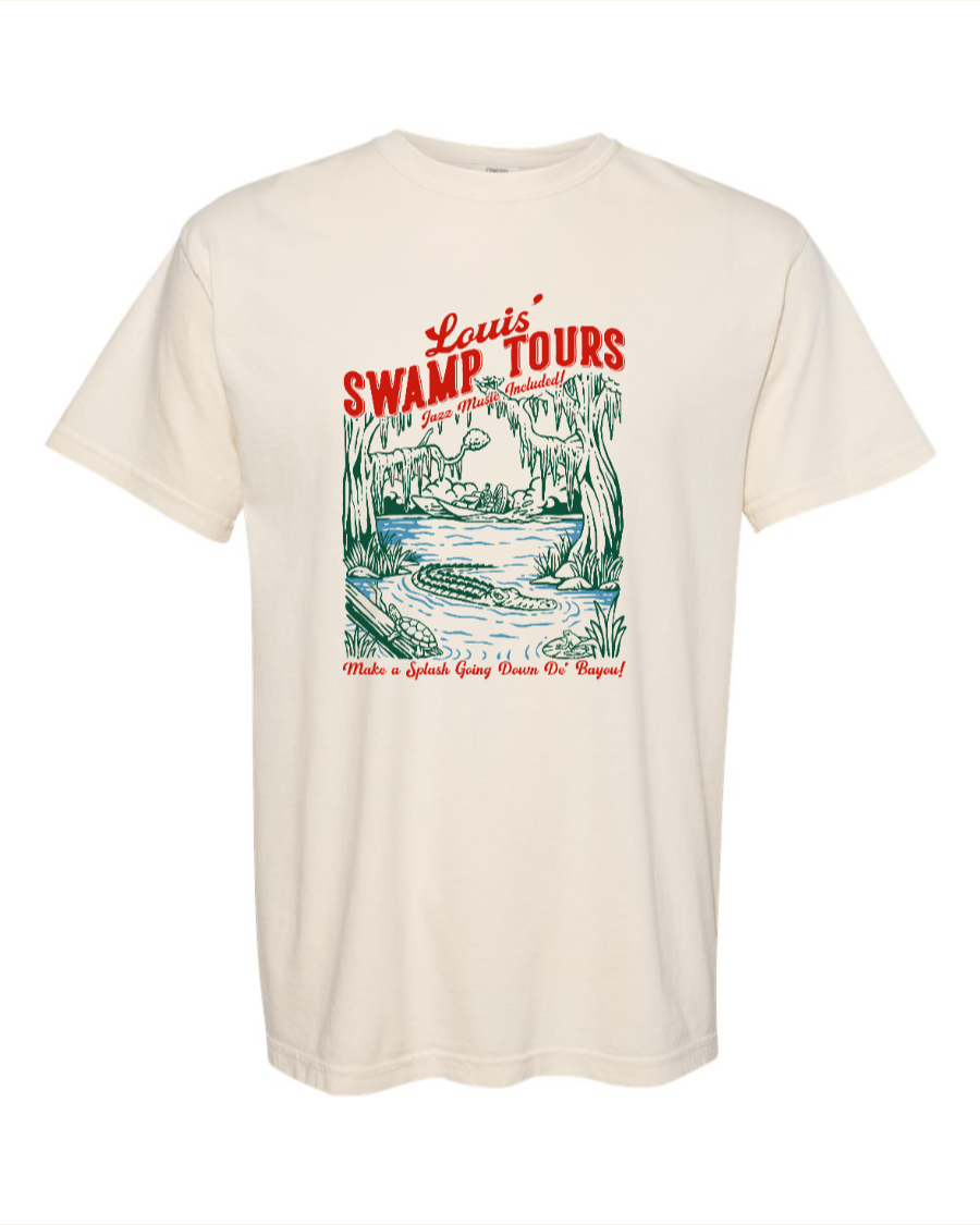 Louis' Swamp Tours Comfort Colors T-shirt - 100% Cotton