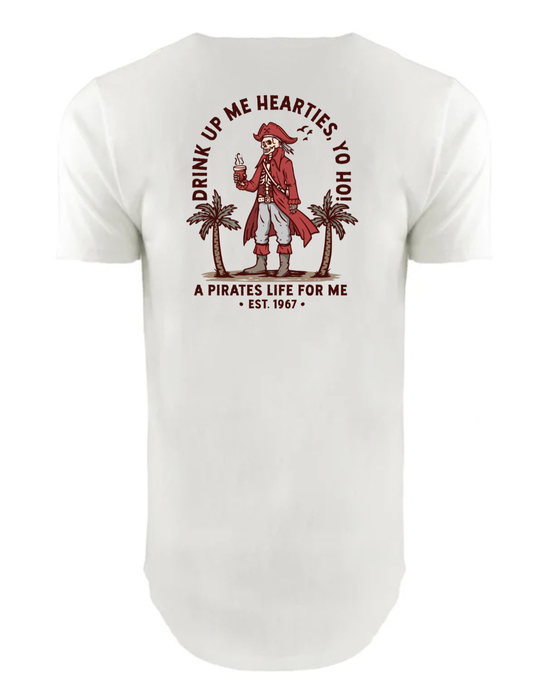 A Pirates Coffee Life for Me - Long Body T-Shirt
