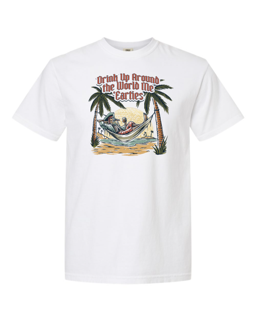 Drink Up Around the World Me 'Earties - 100% Cotton