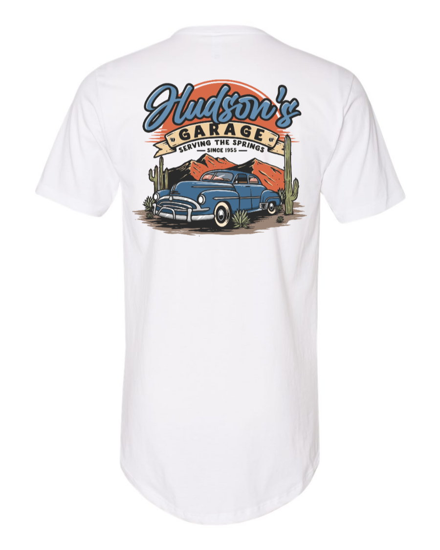 Hudson's Garage - Long Body T-Shirt