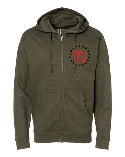 Rebel Scum Mid-weight Full-Zip Hoodie