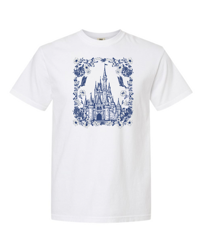 Floral Cinderella Castle - 100% Cotton