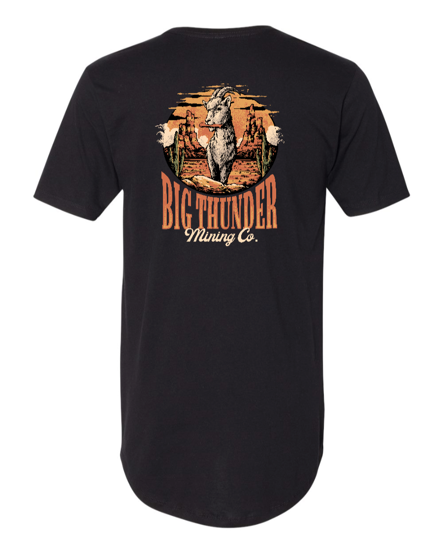Big Thunder Mining Goat - Long Body T-Shirt