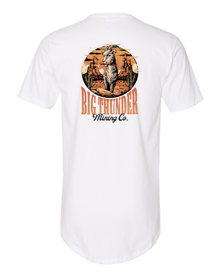 Big Thunder Mining Goat - Long Body T-Shirt