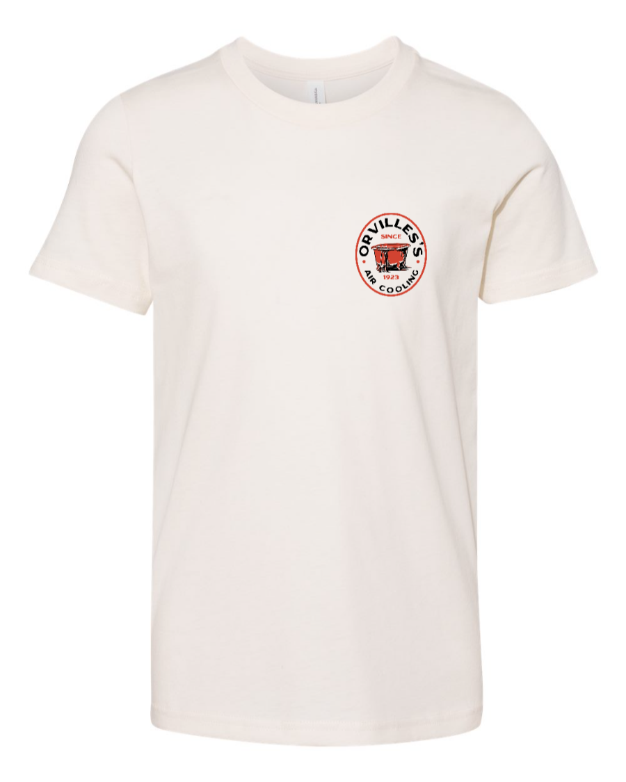 Kids' Orville's Air Cooling Youth T-shirt by Corner of Main, natural light, left chest view, soft fabric and casual style.