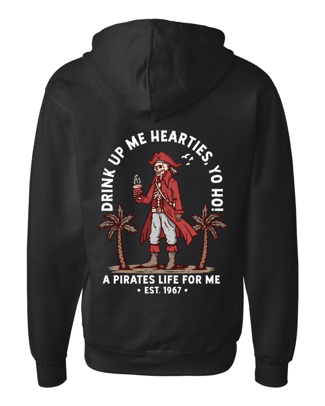 A Pirates Coffee Life Mid-weight Full-Zip Hoodie