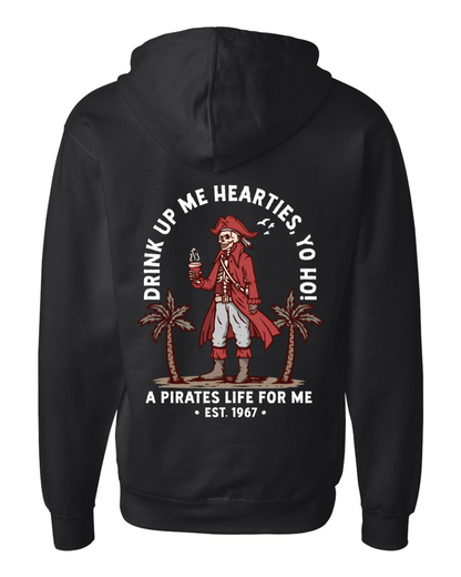A Pirates Coffee Life Mid-weight Full-Zip Hoodie