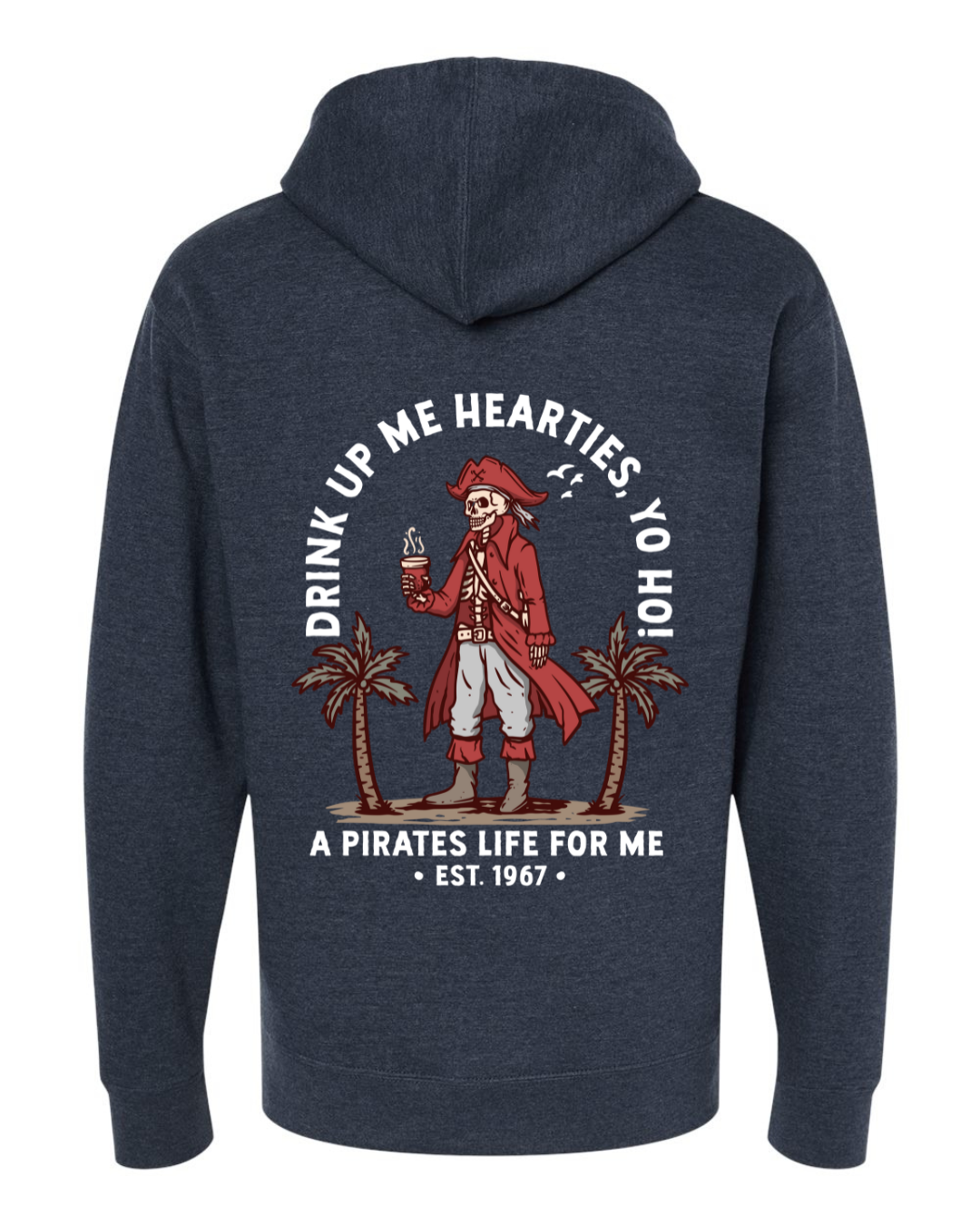 A Pirates Coffee Life Mid-weight Full-Zip Hoodie