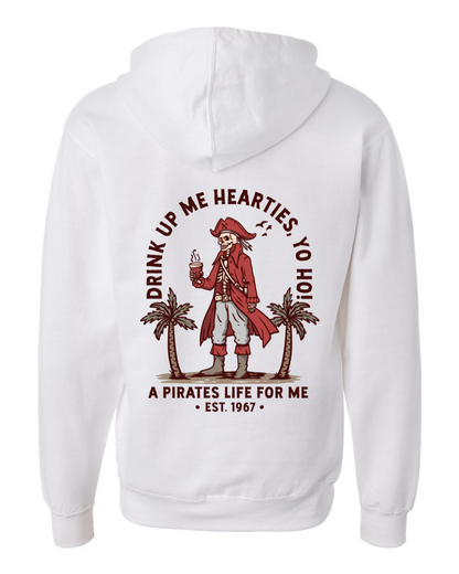 A Pirates Coffee Life Mid-weight Full-Zip Hoodie