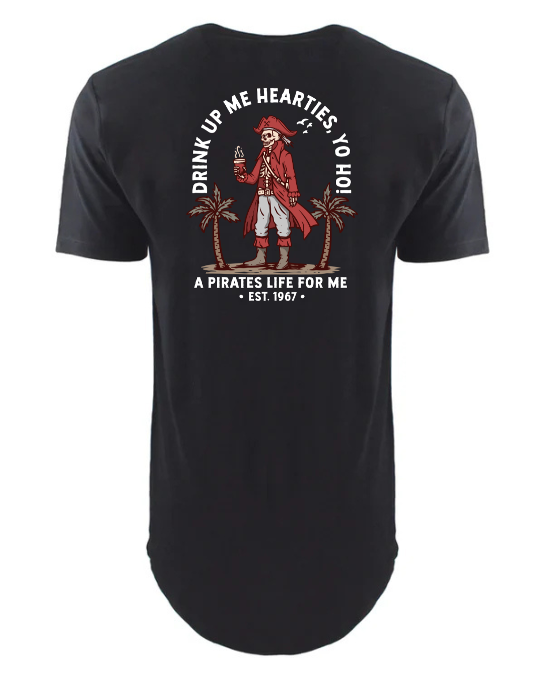A Pirates Coffee Life for Me - Long Body T-Shirt