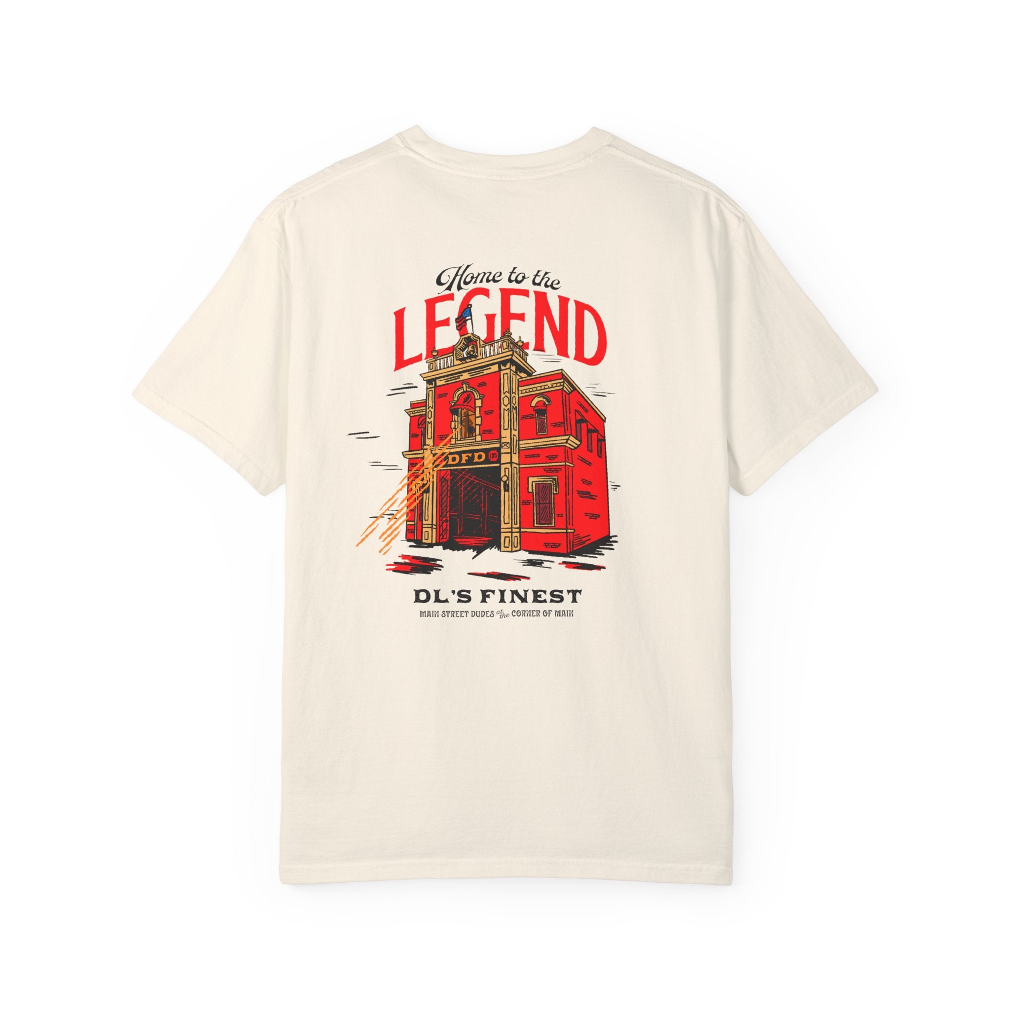 Home to the Legend - Firestation - 100% Cotton T-Shirt