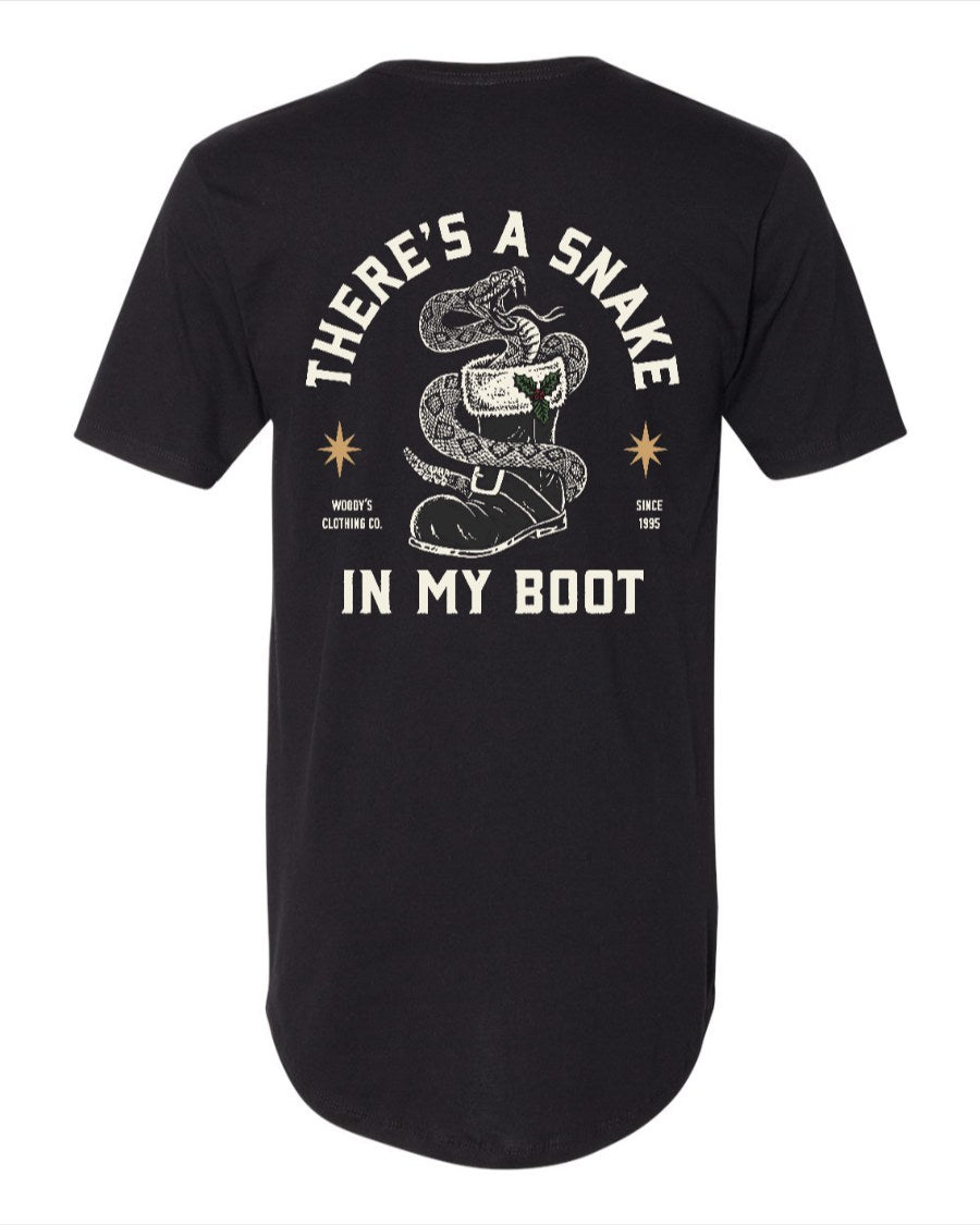 Christmas Snake in My Boot - Long Body Tee