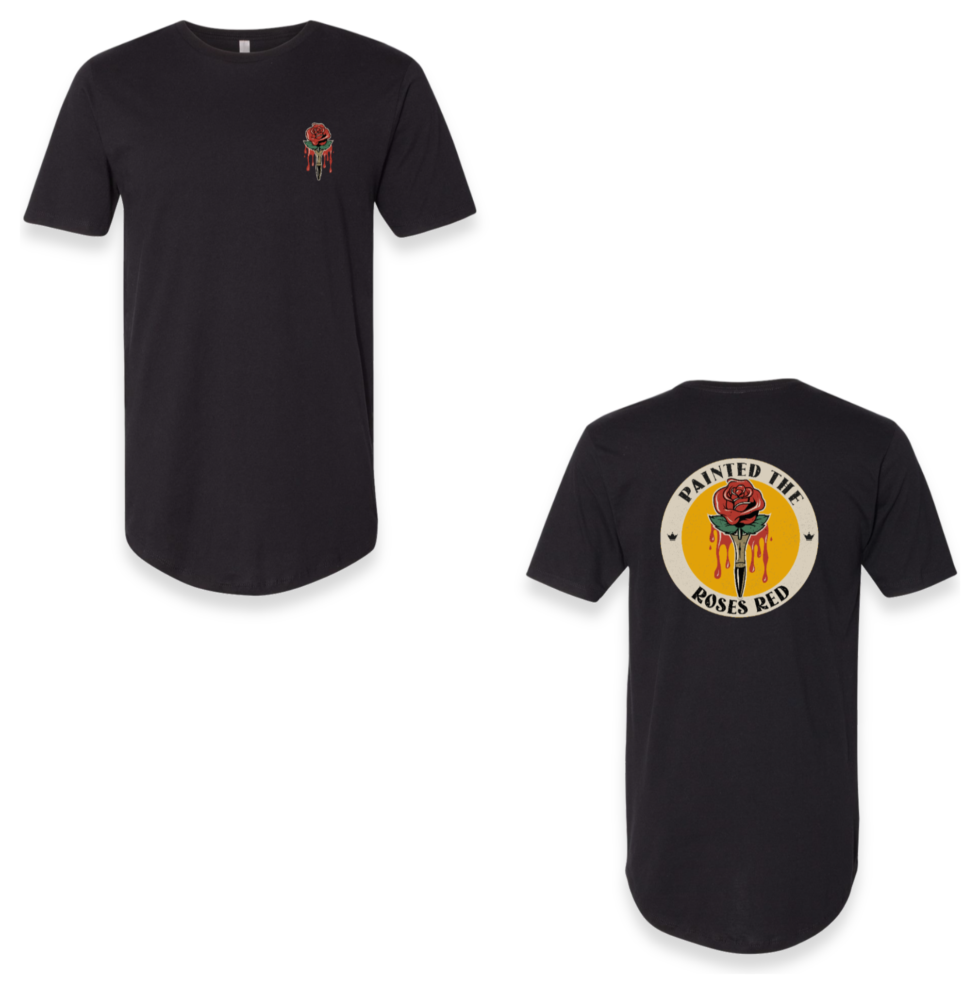Painted the Roses Red - Long Body Tee