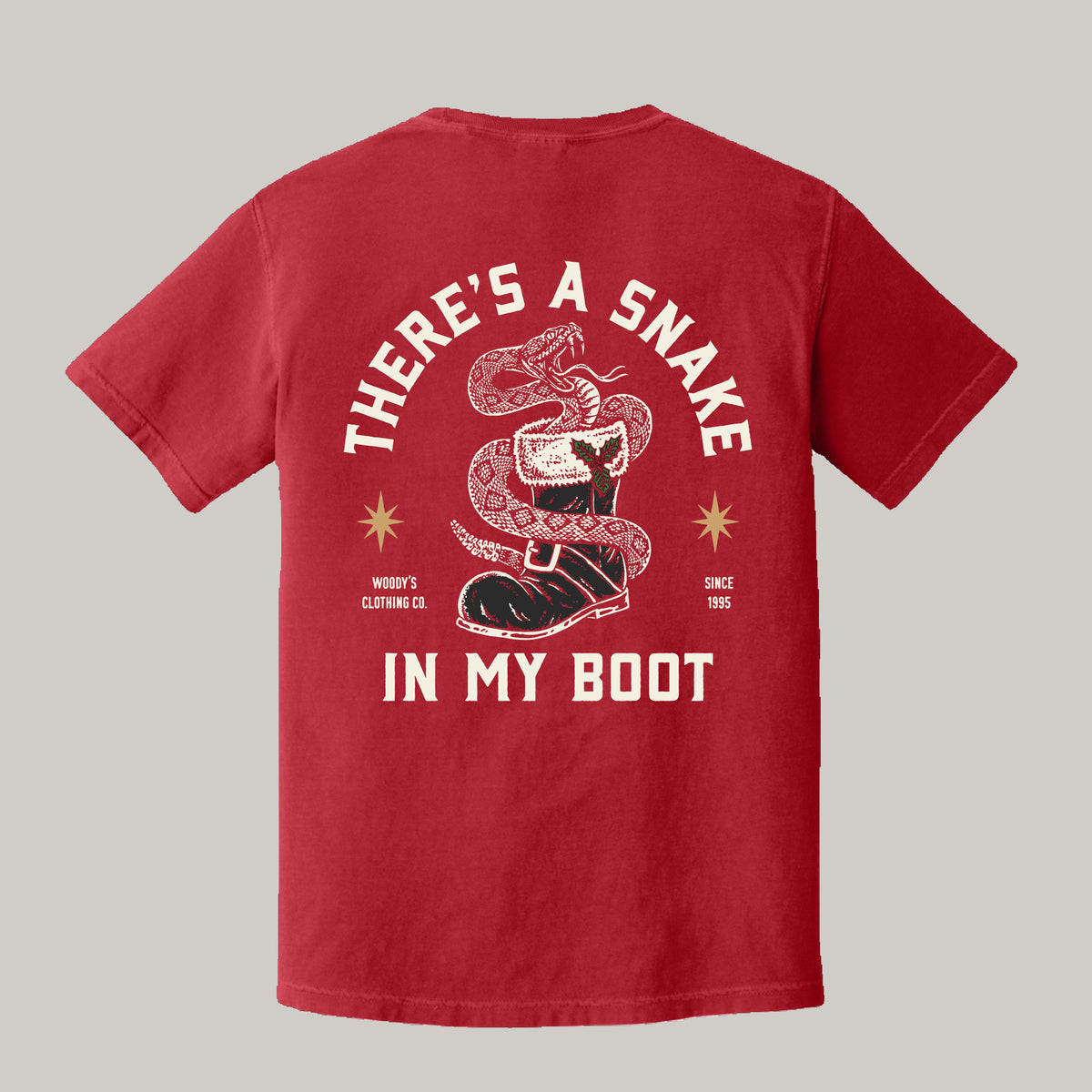 Christmas Snake in My Boot - 100% Cotton