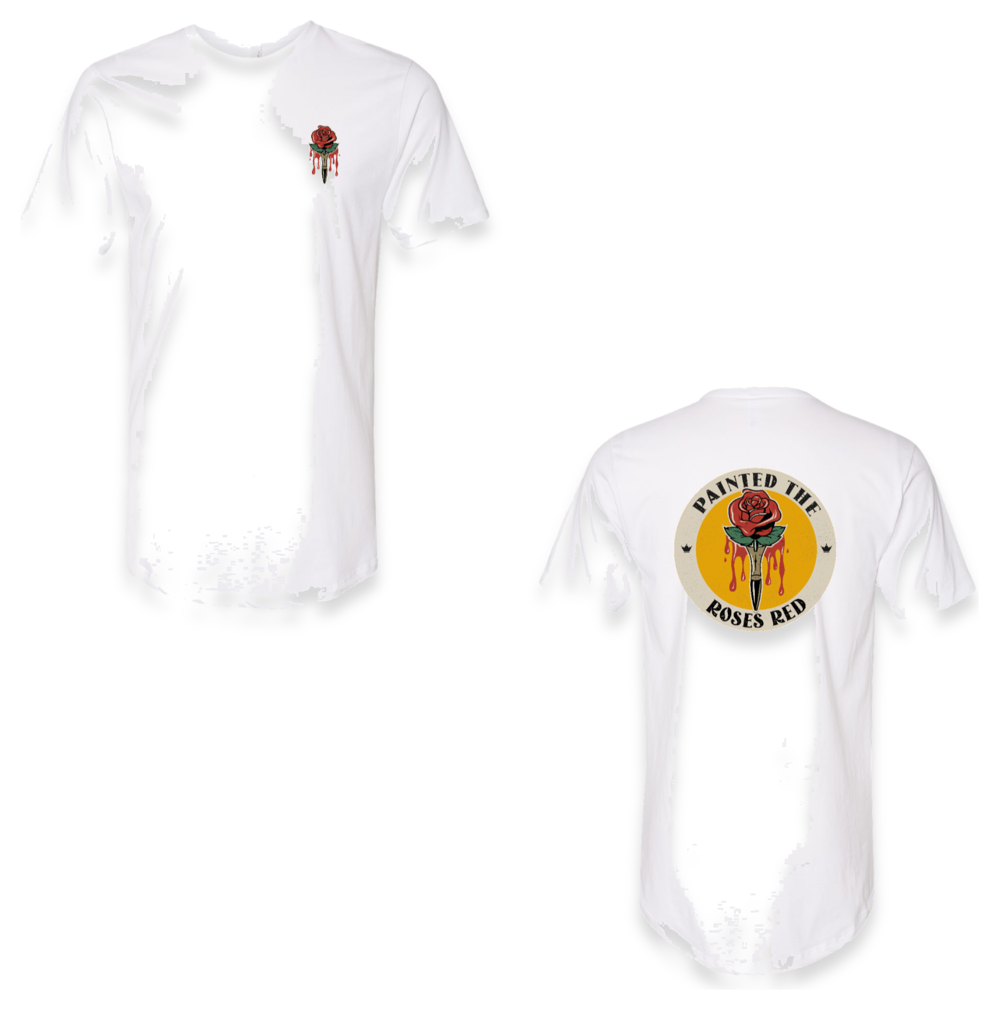 Painted the Roses Red - Long Body Tee