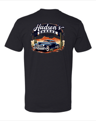 Black Hudson's Garage Car's Next Level T-Shirt